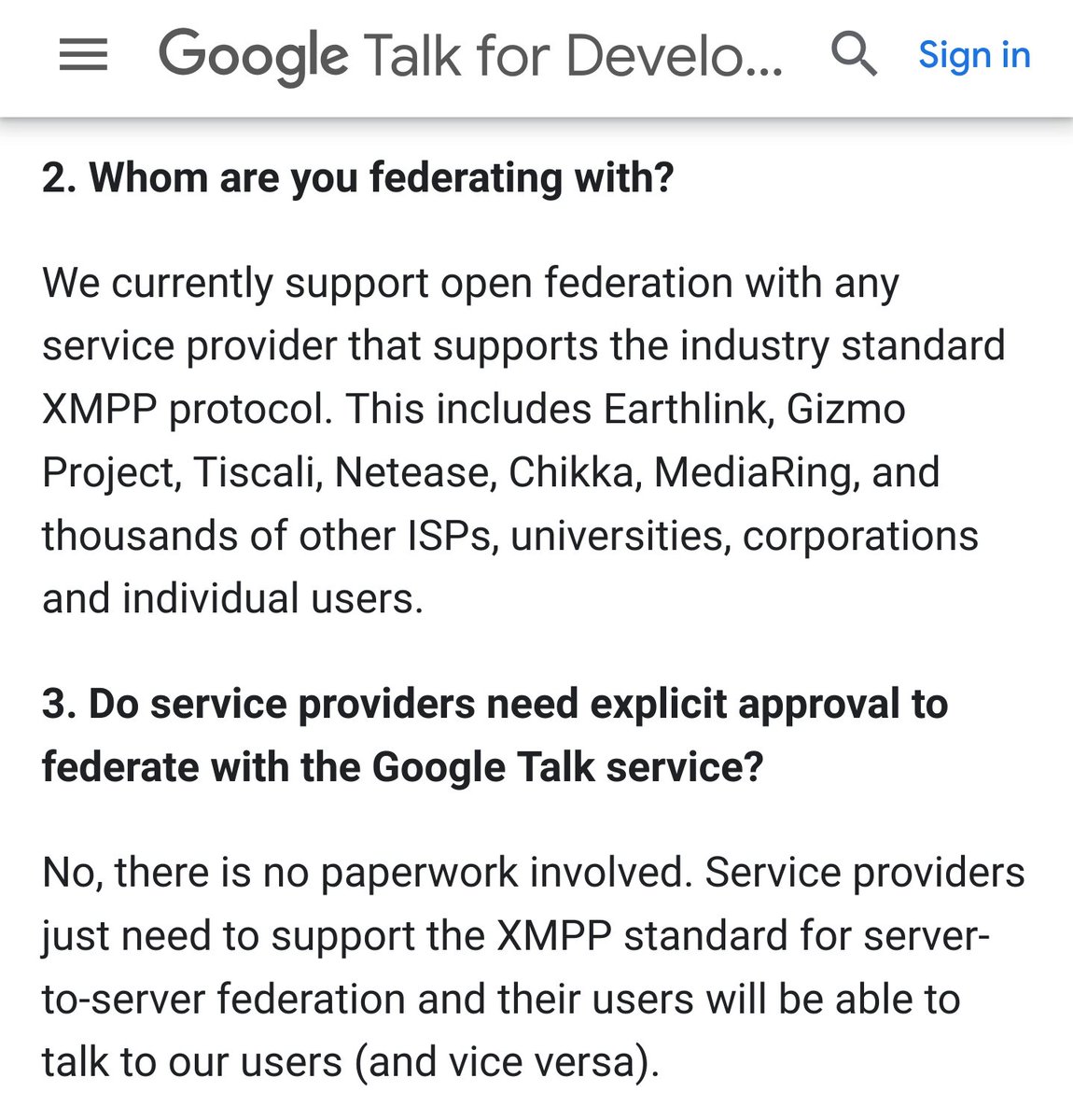 ralphm's tweet image. Why are open standards for messaging interoperability important? Ironically the team that worked on Google Talk described it best: Client Choice, Service Choice, Platform Choice: web.archive.org/web/2021030604… #DMA #XMPP