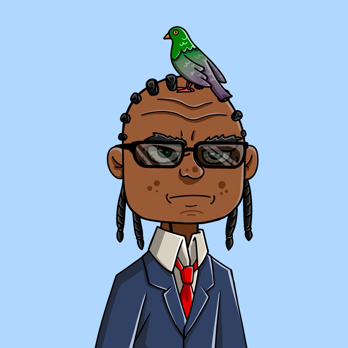 Check out our new NFT: a suave procrastinator rocking a business suit, stylish shades, and pigtail braids. But wait, there's a green pigeon on his head! Because every white-collar fashionista needs a lucky charm. 🕶️🕊️ 

getgems.io/nft/EQB7tKfF18…

#ProcrastinationWorldNFT #PW #TON