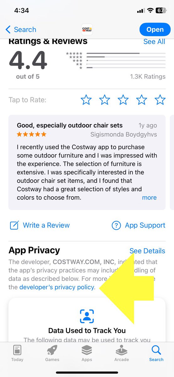 RobbyDelaware's tweet image. .@Costway_com .@AppleSupport 

The #Costway listing in App Store has a problem - the privacy policy links lead to a 404 page - only when accessed using iPhone.

Take a look at the screenshots.

apps.apple.com/us/app/costway…