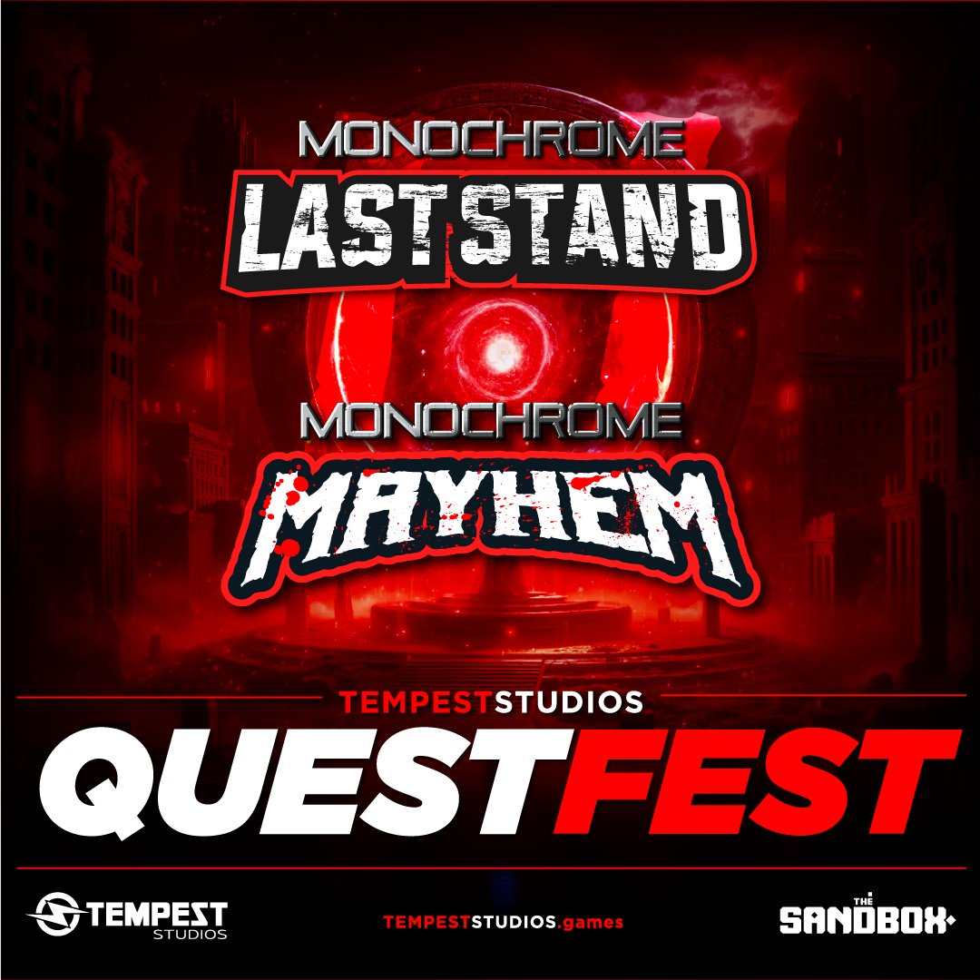 TempestStudios's tweet photo. QUESTFEST II is LIVE! ⚡️

And so are we... join us NOW for all the
DEETS &amp; DROPS! 🎁

https://t.co/UrMBqsZBO6 or X: https://t.co/Jxt6d5mlJy

@TheSandboxGame @TSBCreators #MadeintheSandbox #TSBBuildersChallenge @borgetsebastien @arthurmadrid https://t.co/QxsUgvdkEN