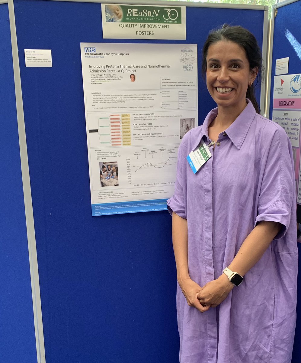 Thrilled to be at #REaSoN2024 sharing how we have improved normothermia admission rates for babies &lt;32 weeks <a href="/NewcastleHosps/">Newcastle Hospitals</a> #neotwitter #neosim