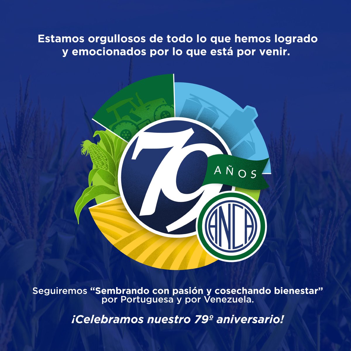 AncaDigital's tweet photo. Gracias al esfuerzo y la pasión de toda la familia ANCA, vendrán muchos más años de éxito y crecimiento en beneficio de nuestra amada agricultura y de nuestro país.

https://t.co/9eAXMH5Ty1

#FamiliaANCA #EstamosDeAniversario #Son79Años https://t.co/uW0BIIlCaz