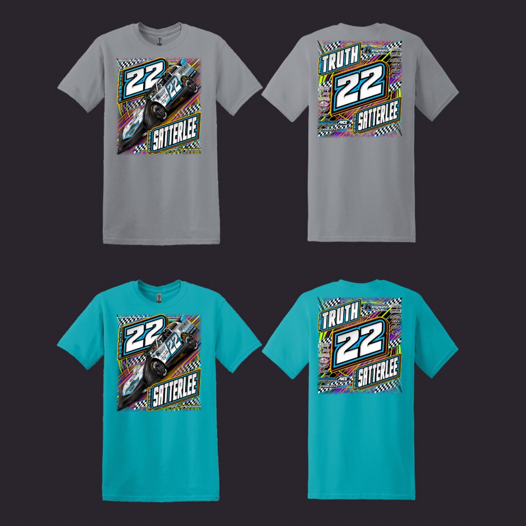 New <a href="/GreggSatterlee/">Gregg Satterlee</a> shirts are on the website. greggsatterlee.com 

(youth sizes available in black)