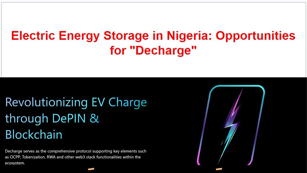 thisisTonbra's tweet photo. How Decharge is set to revolutionize Energy market in Nigeria

https://t.co/ZgTZvGyW4Z

@DeCharge__  @SuperteamNG 

#Bounties #RenewableEnergy #EVCharging #Decharge #Blockchain https://t.co/XLJsKHNvGZ