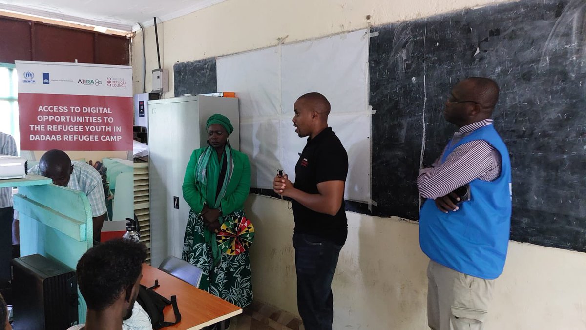 wejalu's tweet photo. Excited to host @mjamme, founder of @i_amthecode, in #Dadaab 🇰🇪, supporting the #DigitalInclusion &amp; empowerment of refugee girls through #coding.

Inspiring to see technology &amp; education bringing hope, opportunities for young girls &amp; supporting in achieving their aspirations. https://t.co/uawhXPFCIm