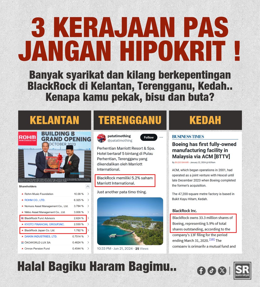 SuaraRakyat_SR's tweet photo. Halal Bagiku Haram Bagimu..😂

#BlackRock https://t.co/m0hWsWqGew