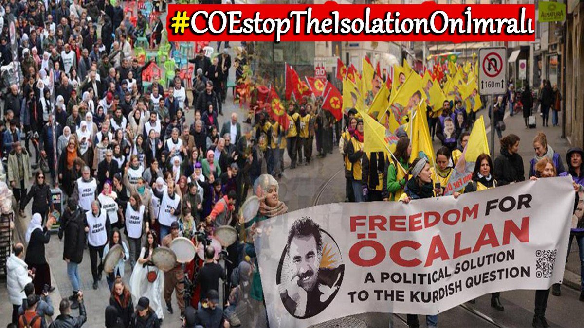 AKP-MHP iktidarı İmralı başta olmak üzere tüm cezaevlerinde insanlık suçu işliyor. 
#COEstopTheIsolationOnİmralı
<a href="/coe/">Council of Europe</a> <a href="/UN/">United Nations</a> <a href="/CoE_CPT/">CPT</a>