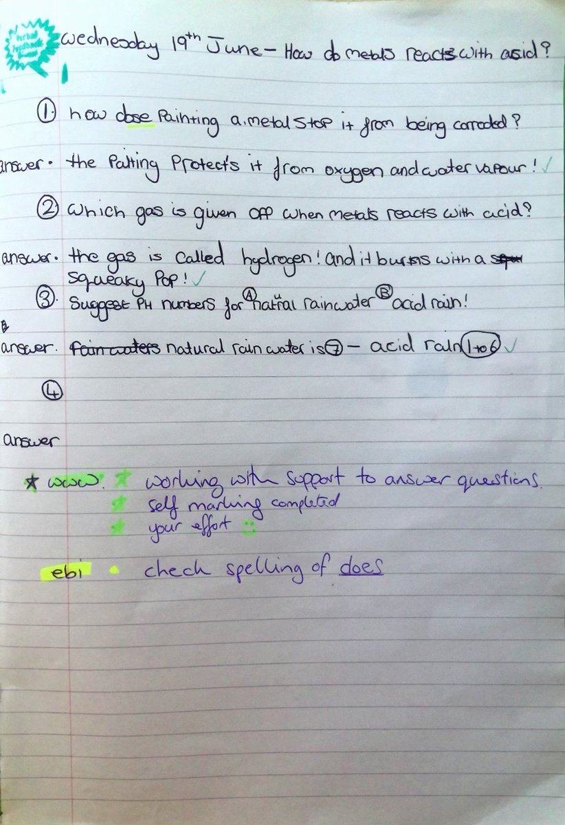 thsportsmouth's tweet photo. Delighted to look through the science books at the Vista Campus today. Great examples of our marking policy in full display! #growlearnachieve https://t.co/VCEHu1Qjrj