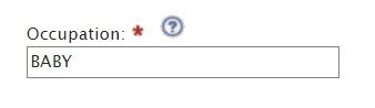 filling out a passport application form for my four month old