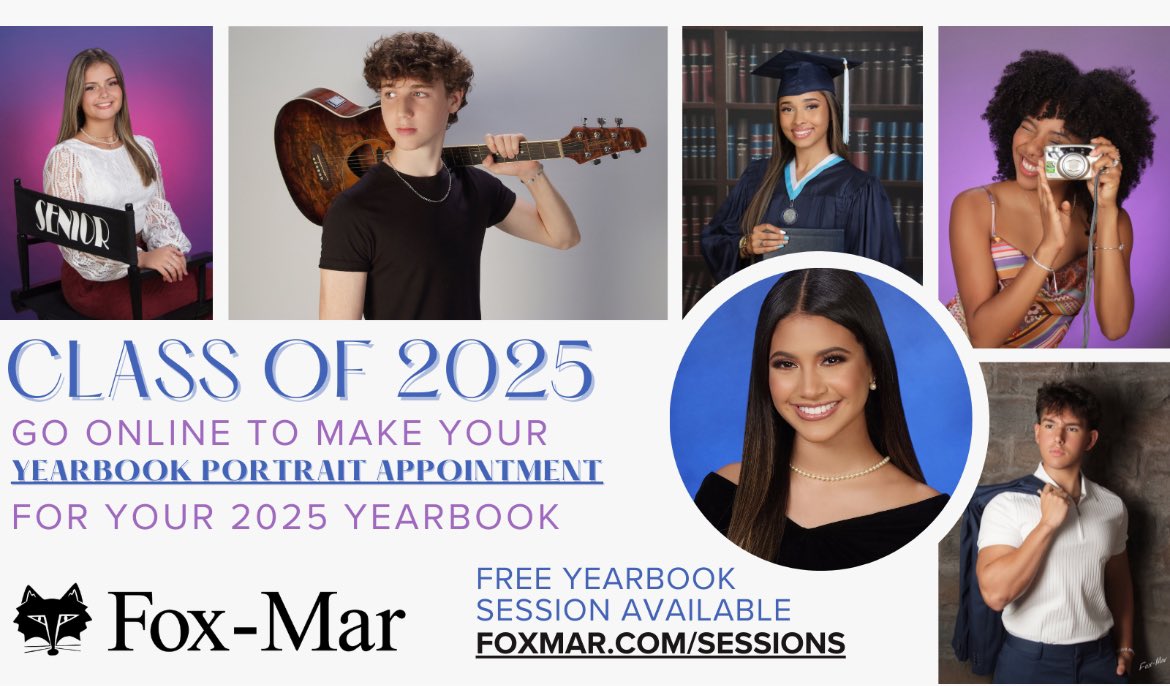 Your time is finally here, Class of 2025! Set your Senior Portraits appointment  NOW! We can’t wait to see your SMILE! 💚💛