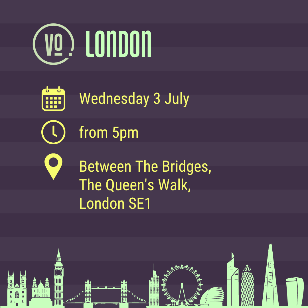 COMING SOON...

The London Voiceover Social

📆 Wednesday 3 July
⏰ from 5pm
📍 Between The Bridges, Queen's Walk, London SE1

More info on our website events page thevosocial.com/events/