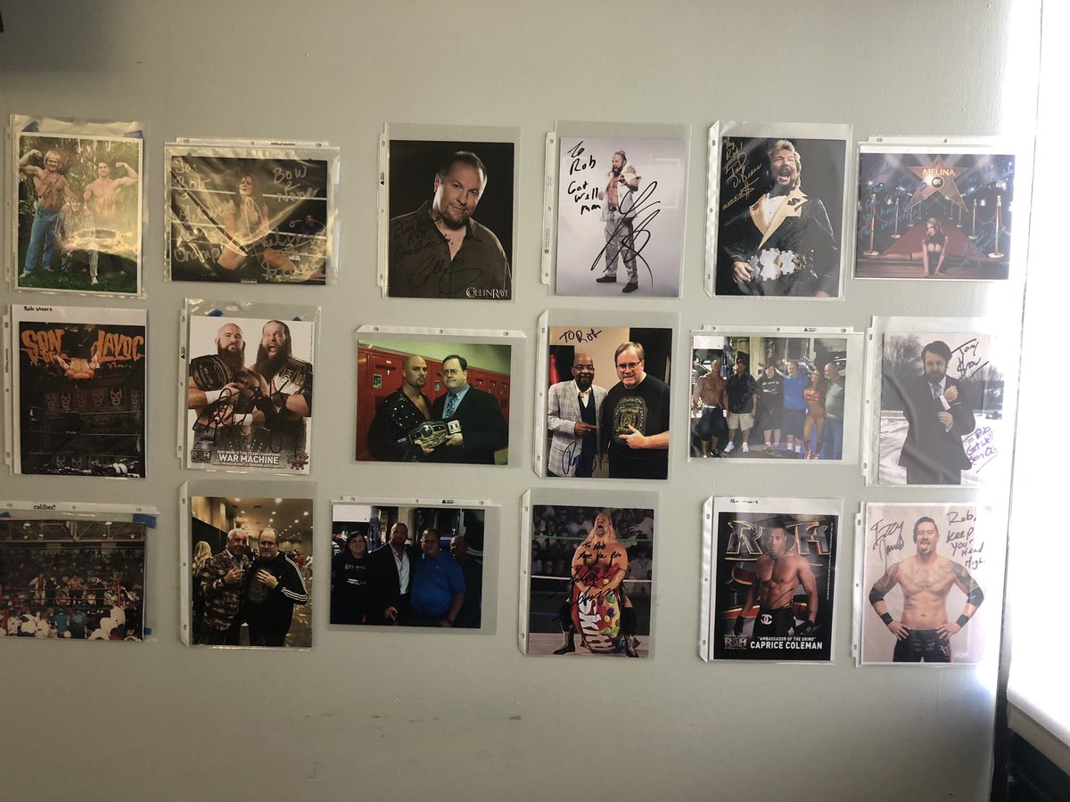I updated my hospital room wall on Sunday with help from Tonya <a href="/jesussaves1204/">Tonya Martin</a> .  17+ wrestlers and one country music star (<a href="/CollinRaye/">Collin Raye</a> )  I’m in a few of these.