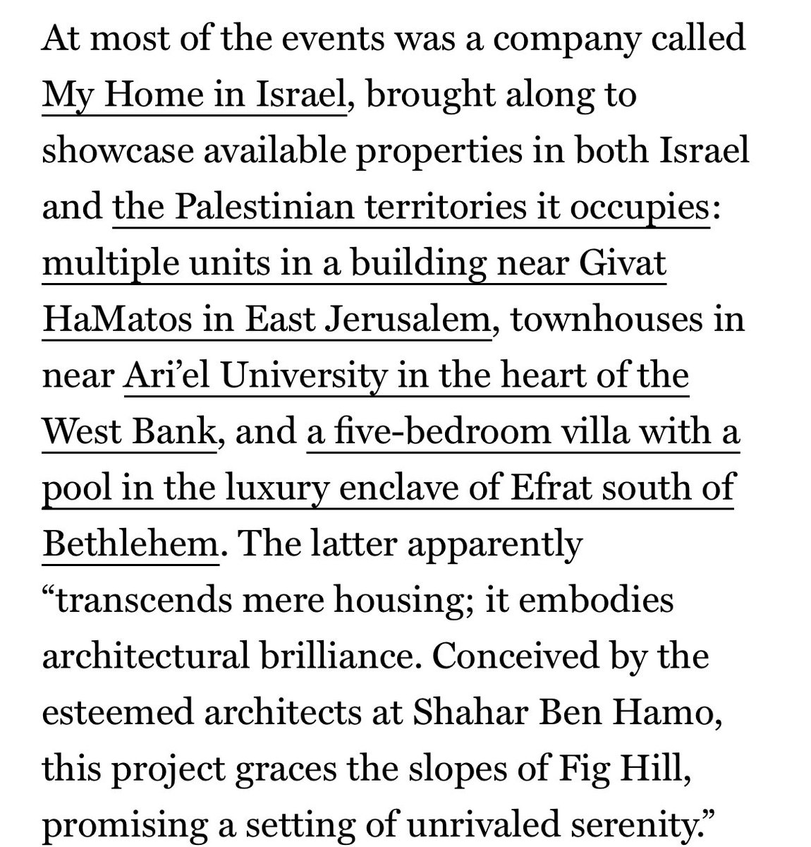 The synagogue was hosting an organization that sells Israeli real estate &amp; includes properties in illegal settlements. Protesters were there bc of that org. Leaving out this crucial context=misinformation curbed.com/article/the-di…