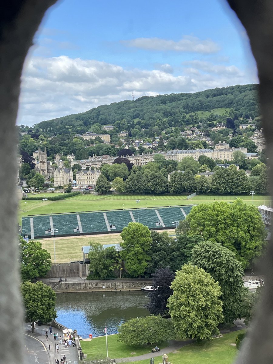 HRD_Bath's tweet photo. Second Bath tower climbed in 4 days. #2 a special Bath Abbey Tower Tour for choir families. Wonderful views, inside and out. ⁦@bathabbey⁩ https://t.co/nUsFUita14