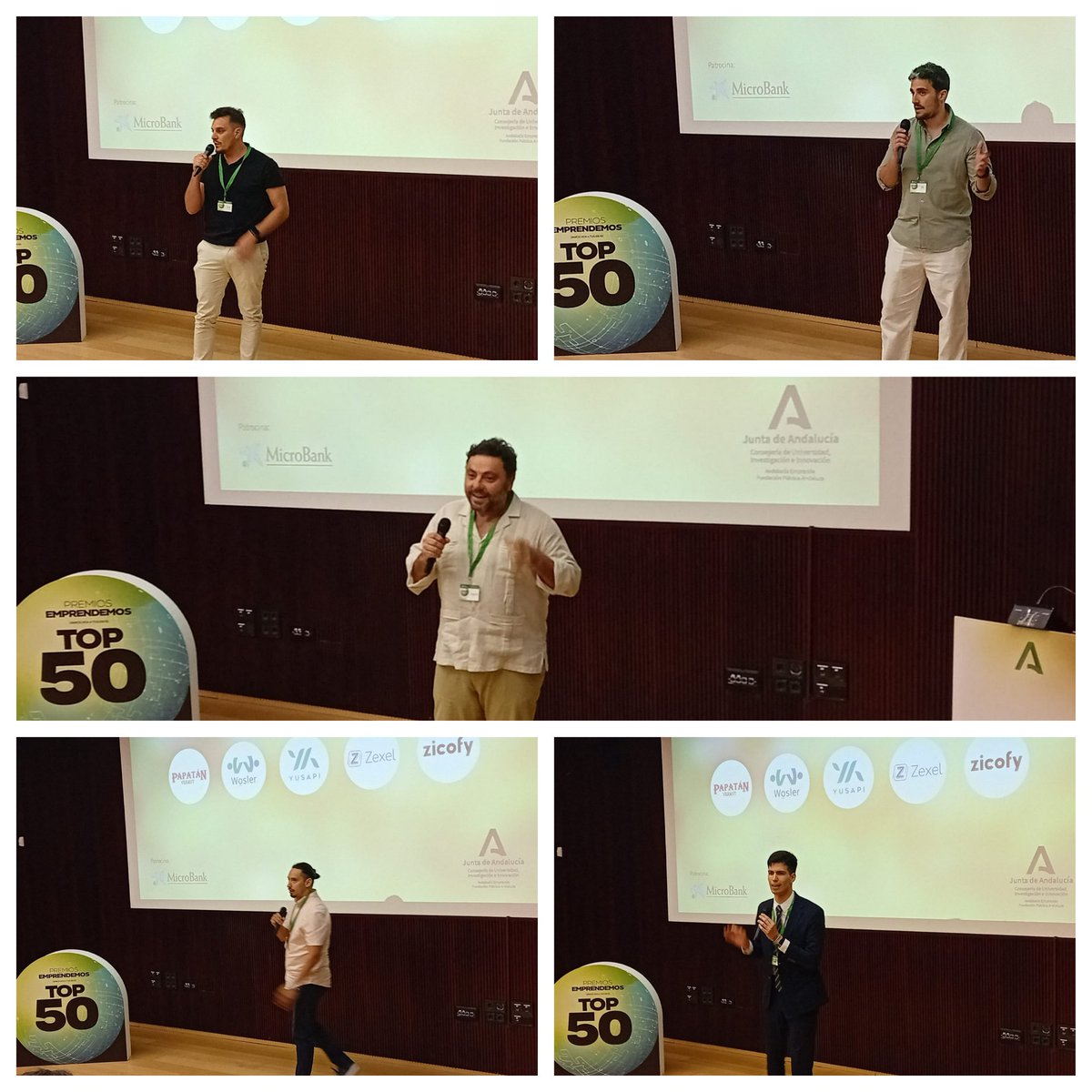 aemprende's tweet photo. 😉 Gran tarde #PremiosEmprendemos2024 ����️ #Top50
🟡🟢 Vamos con los últimos pitches. Damos paso a las startups:
↪️ #VermutPatatan
↪️ @Wosler
↪️ #Yusapi
↪️ #Zexel
↪️ #Zicofy
✨¡Mucha suerte a todos!
#EmprendeAND
@UniversidadAnd @AndaluciaJunta @caixabank https://t.co/qKOFnOlwAF