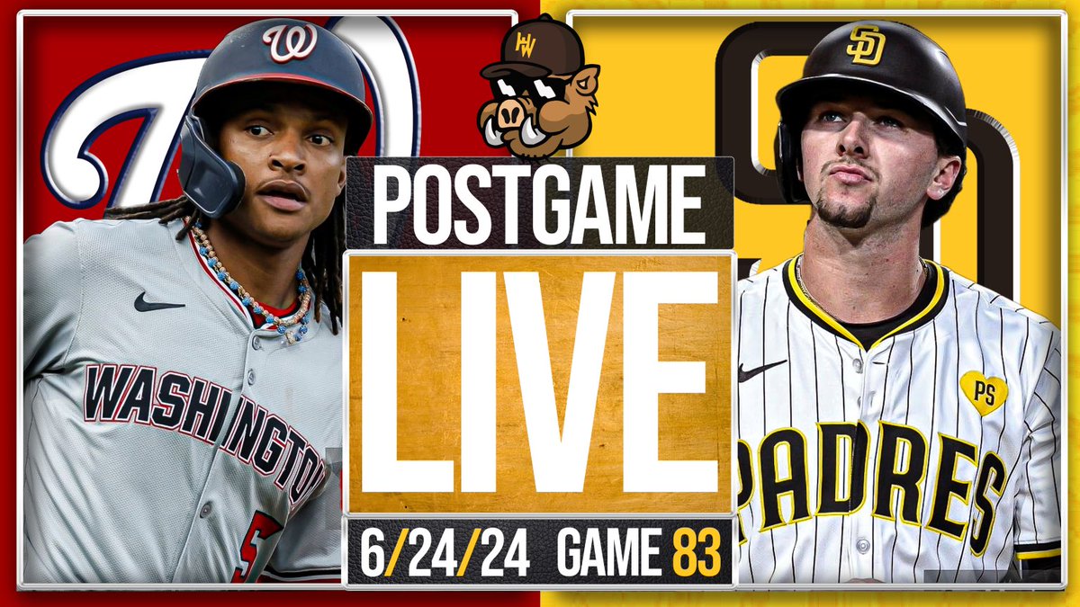 Excited to be filling in for my guy <a href="/thehogwatch/">Borna Nazari</a> tonight and tomorrow for the HogWatch Postgame Show!

CJ Abrams and the Nats coming to town to face red hot Jackson Merrill and the Pads!

Big 3 game set with the team directly behind us in the WC standings.