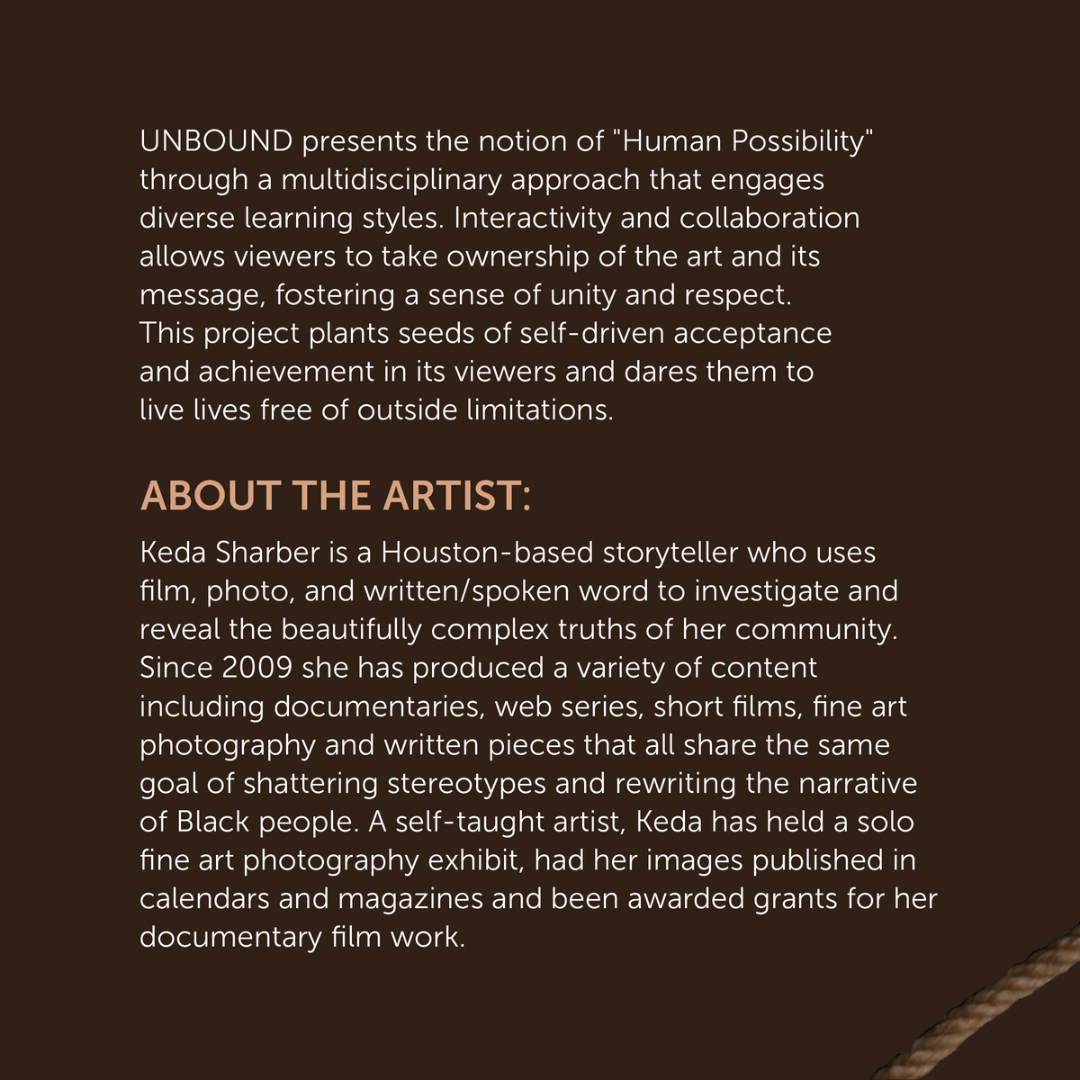 freshartsorg's tweet photo. Fresh Arts is beyond thrilled to introduce our second Space-Taking Artist Resident of 2024: Keda Sharber and her project entitled UNBOUND
Learn more & RSVP here:
https://t.co/8ZPkcYLFyy
#unboundhtx #houstonevents #houstonart #artistresidency #freshartsorg #poweredbyfresharts https://t.co/ErYWYRqVID