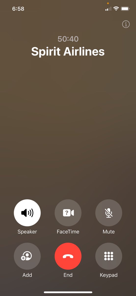 TrophyComic's tweet photo. @SpiritAirlines I’ve been in the phone this long with no resolution. Are you serious? Canceled my flight last night and now trying to not get me home for 48 hours. Unacceptable. The literal definition of  #Customerservicefail https://t.co/JoDvWFVnzO