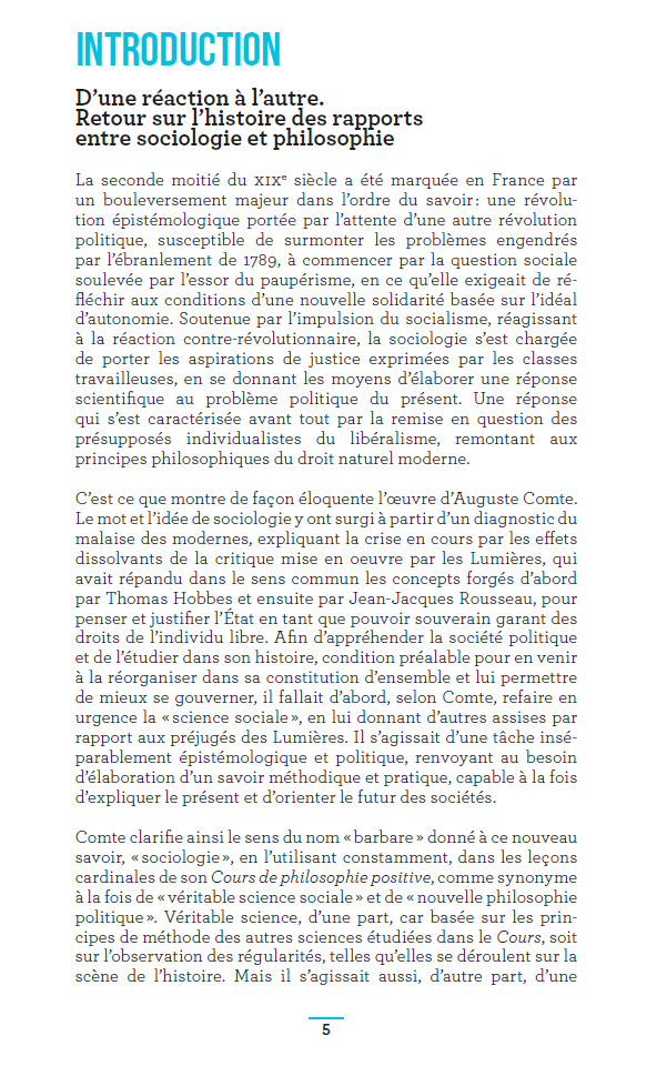GiryJohan's tweet photo. Nous y signons à six collègues une longue introduction sur l'histoire des rapports entre sociologie et philosophie en France, de Comte à Boltanski, disons, en passant par Durkheim, Foucault, Bourdieu et al., qui devrait - on l'espère - parler assez largement. https://t.co/zhDOTa2FBM