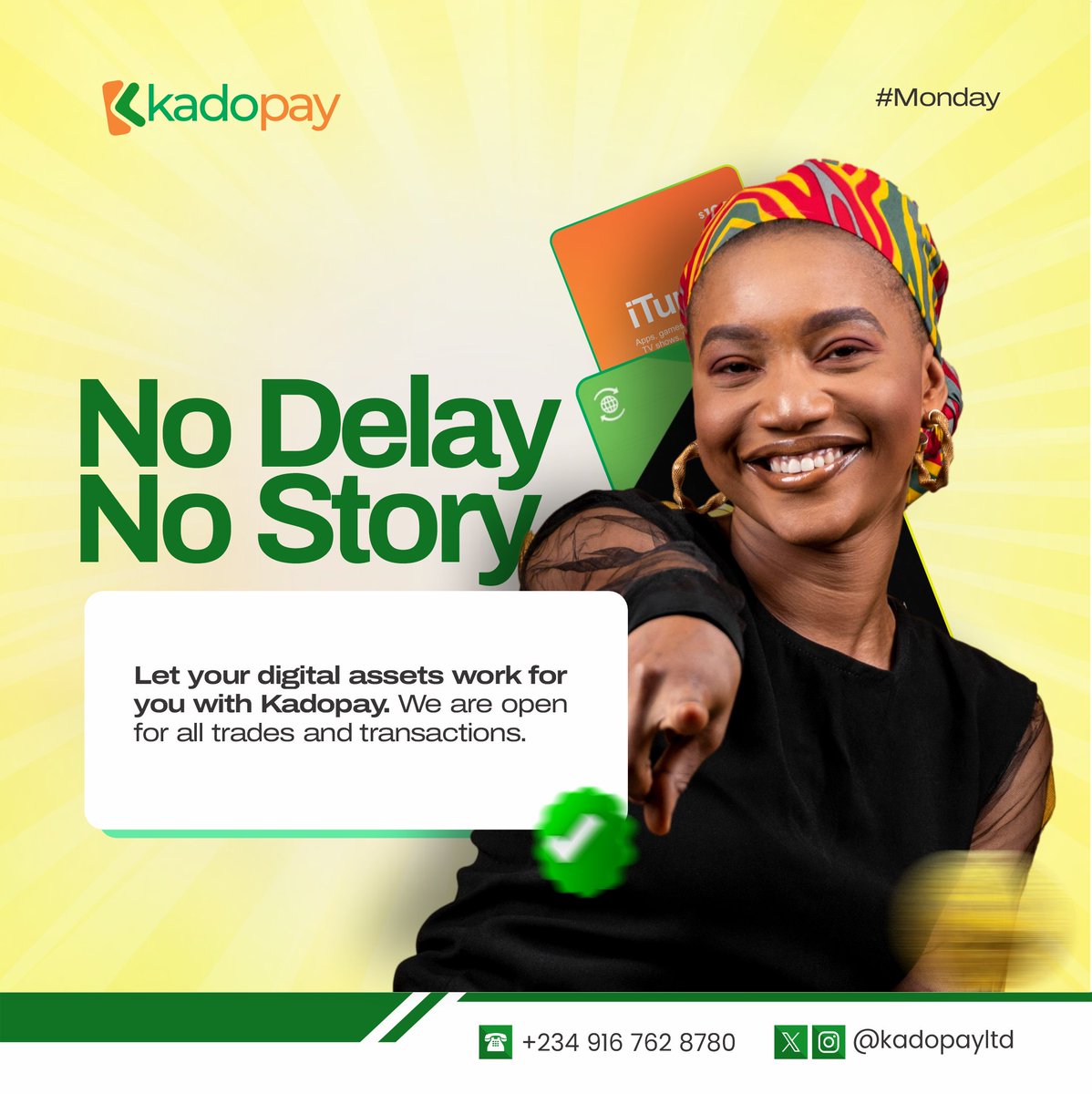 kadopayltd's tweet photo. Let your digital assets work for you with Kadopay.
We are open for all trades and transactions.

#DigitalAssets #TradeWithEase  #OpenForBusiness #TransactionMadeEasy #DigitalPayments #FinancialInclusion #TradeAndTransaction https://t.co/kXYBz3n74K