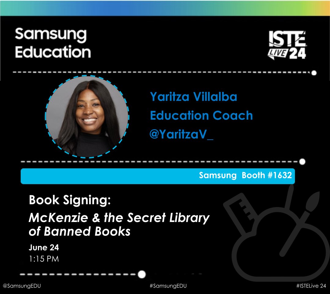 CitiCoach's tweet photo. 🎉Happy Monday #ISTELive Folks
Don't miss these👇🏽exciting sessions at @SamsungEDU's Booth #1632
Catch
✨@YaritzaV_'s 📚 Signing
✨@racheldswanson demoing @Google's #EDLA
✨ME guiding peeps to write poems using @Wonderopolis
✨@racheldswanson & @manuelherrera33 using AI
(1/2) https://t.co/S4Req2ApjD