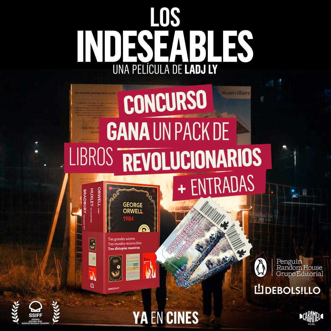 CaramelFilms's tweet photo. ¡CONCURSO REVOLUCIONARIO!  

Llévate 1 pack de libros cortesía de @penguinlibros @penguinbolsillo + entradas #LosIndeseables   
 
- Sigue a @caramelfilms 
- ❤️ a este post. 
- Responde: "¿Cuál es la película revolucionaria que más te ha impactado y por qué?". 

¡Mucha suerte! 🤞 https://t.co/h7TM2Ch6Il