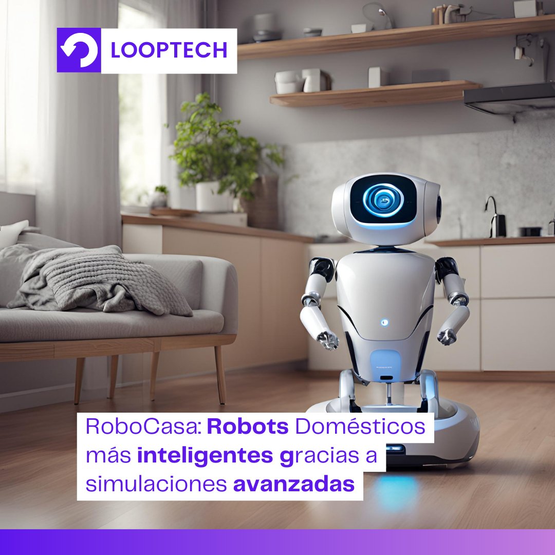looptechnews's tweet image. AI RoboCasa usa simulaciones avanzadas para entrenar robots domésticos en tareas como limpiar, cocinar y organizar, los robots mejoran sus habilidades en un entorno virtual antes de ser implementados en la vida real. 🤖🏡✨ #Innovación #Tecnología #RobotsDomésticos  #looptech