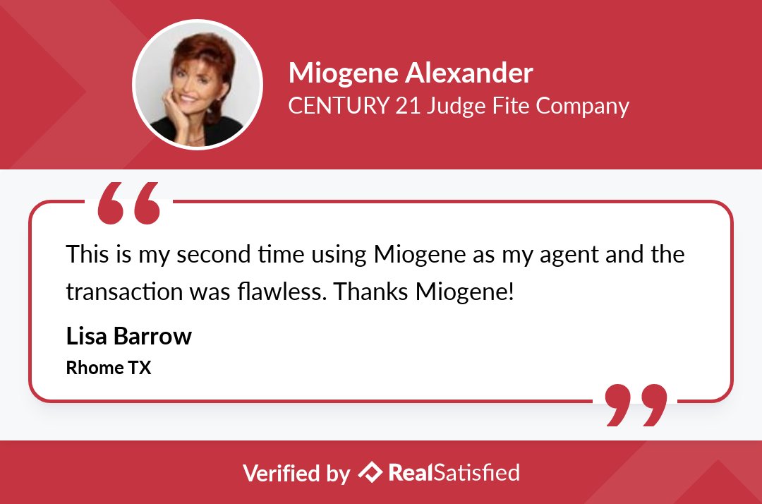 RealtorMiogene's tweet image. How could this not make me smile? I'm honored. realsatisfied.com/Miogene-Alexan… via @realsatisfied