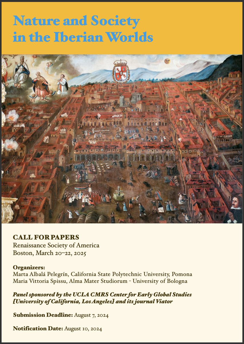 Nature and Society in the Iberian Worlds
CALL FOR PAPERS
Renaissance Society of America
Boston, March 20–22, 2025
Deadline: 7 August 2024