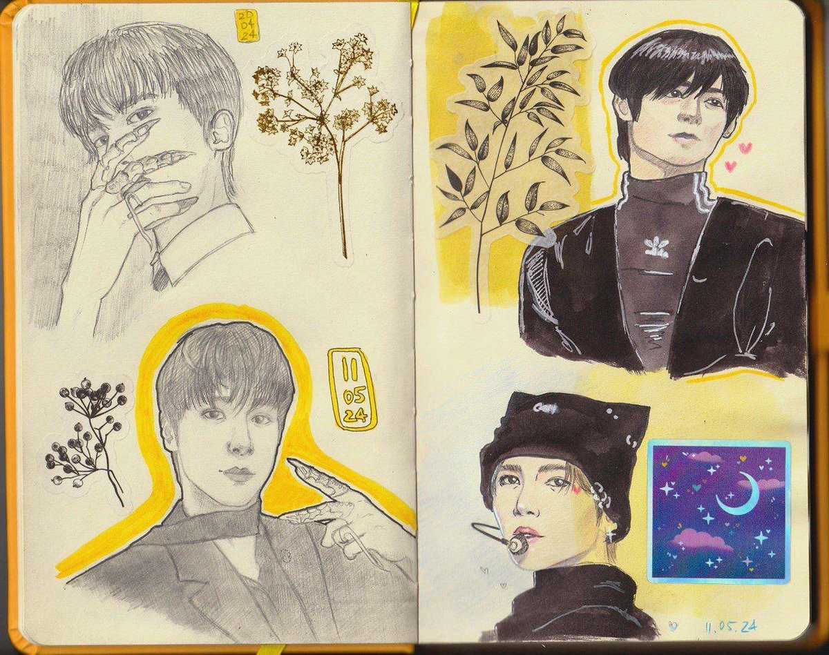 sketchbook spread ✨

#ATEEZ #ATEEZfanart #YUNHO #YEOSANG #윤호 #여상
