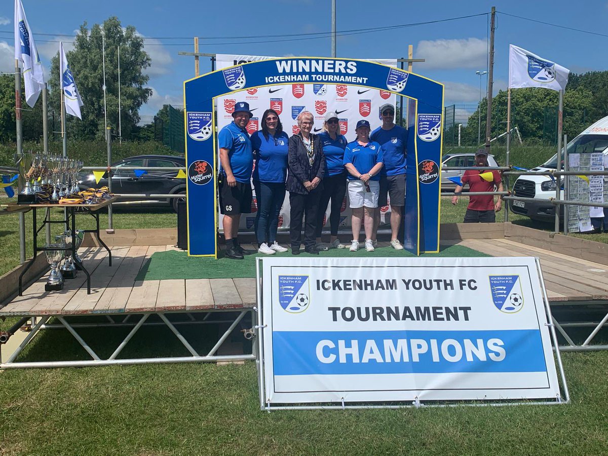 HillingdonMayor's tweet photo. A great time attending Ickenham Youth FC - Girls Tournament, Hillingdon House Farm. Lots of great talent and skill. Very pleased to present some well deserved medal and trophies. Well done to all who organised and took part. #hillingdon https://t.co/ZqywnpcllB