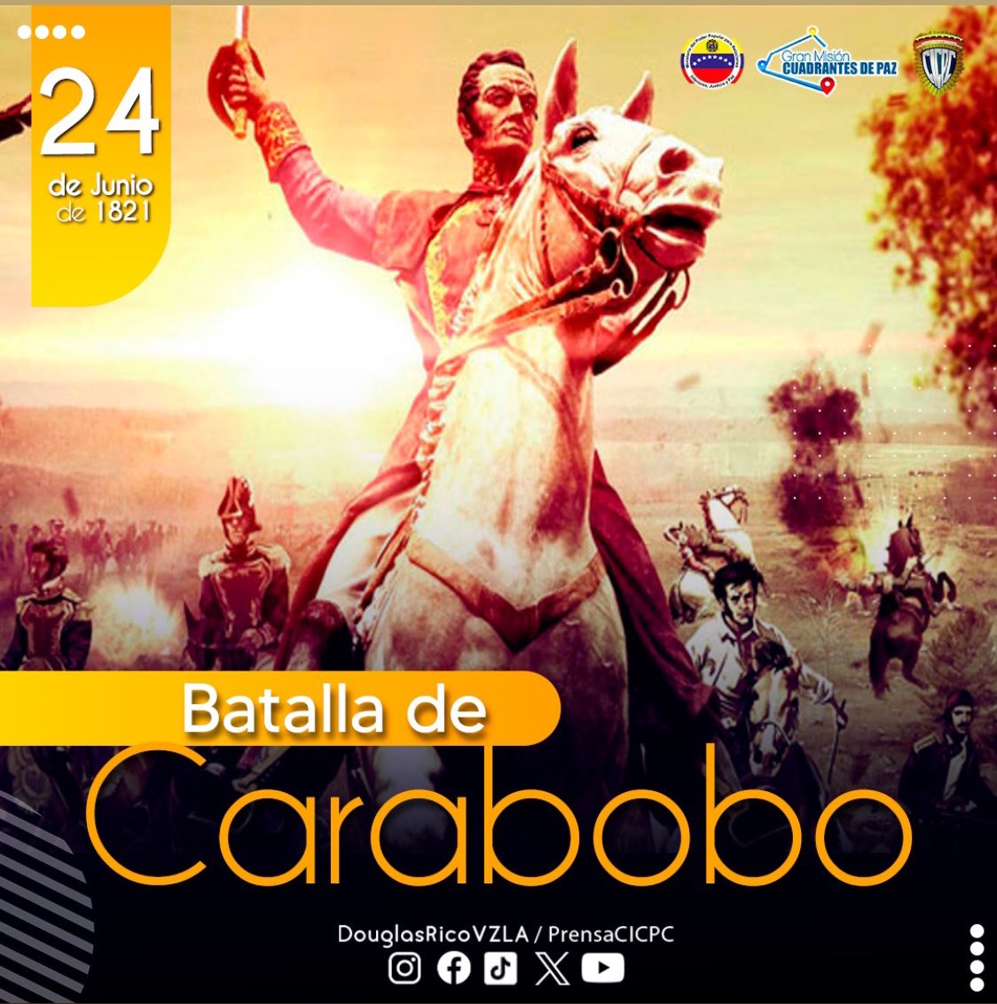 Celebramos 203 años de la Batalla de Carabobo 
#Cicpc #PatriaAntiimperialista