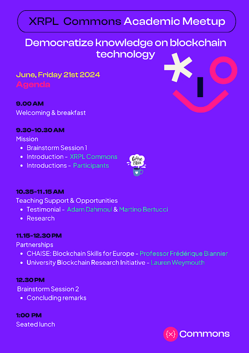 xrpl_commons's tweet photo. 🎓Interested in becoming an XRPL Instructor?🙏Thanks to all who joined our Academic Workshop on June 21st @XRPL Commons.👉If you want teach, or learn about blockchain & the XRP Ledger, write us: education@xrpl-commons.org
#XRPL #InstructorTraining #BlockchainEducation https://t.co/1fYivzSo0g