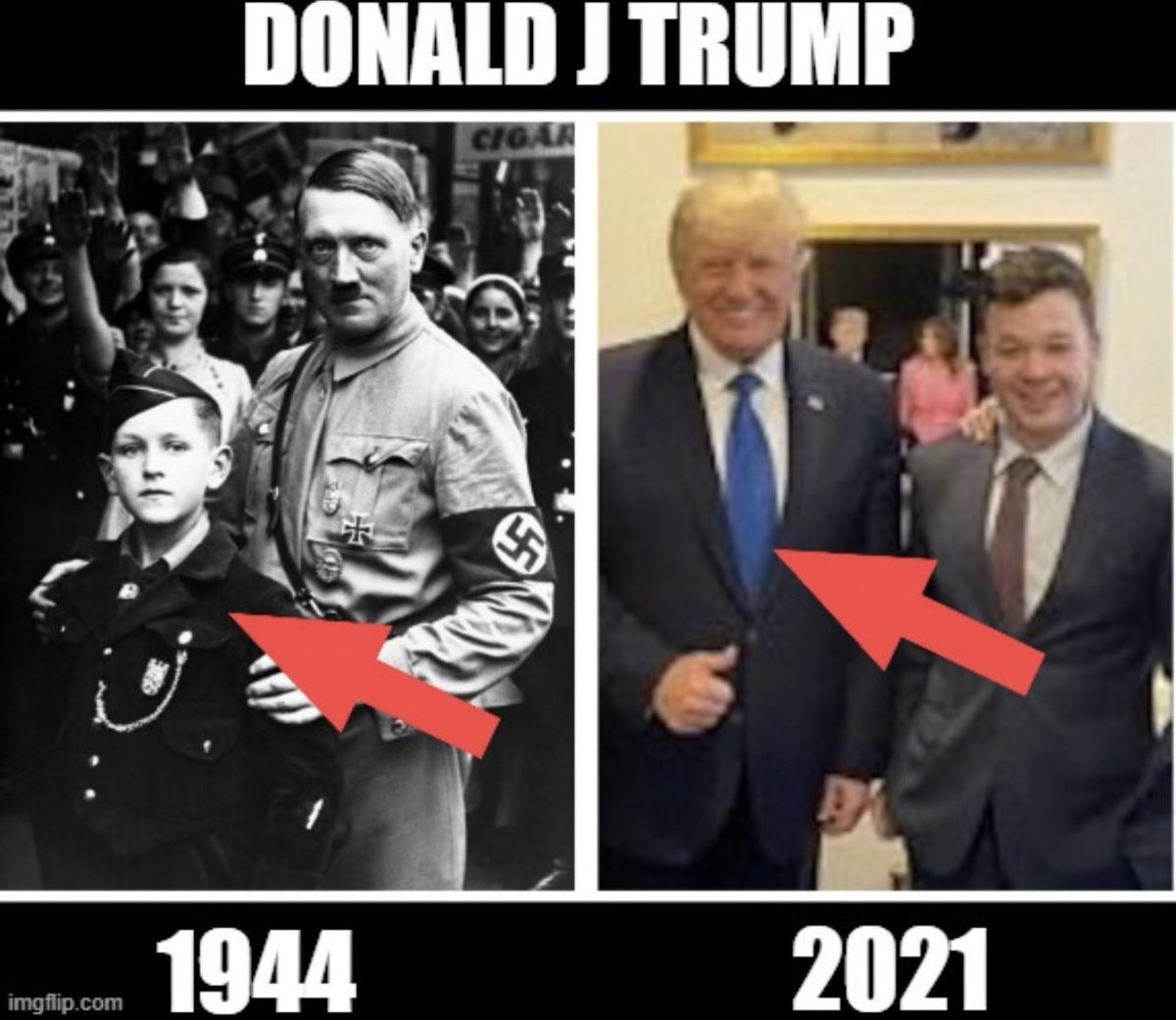 jobagdonuts's tweet image. Is comparing Trump to Hitler really that much of a stretch?