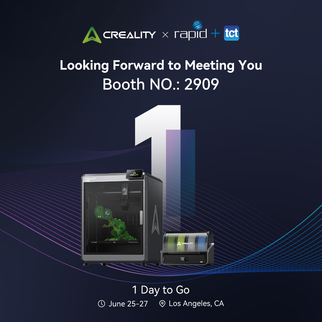 Creality3dP's tweet image. Zoom in the K2 Plus Combo Tomorrow on RAPID + TCT 2024 in LOS ANGELES
#TCT2024 #Creality

We are waiting here!
📍 Booth #2909
📅 June 25-27
🌆 LA, CA

#CrealityK2Plus #crealityCFS #3dprint #3dprinter #TCT #TCTEvent #creality3d #multicolorprinting #crealityfilamentsystem