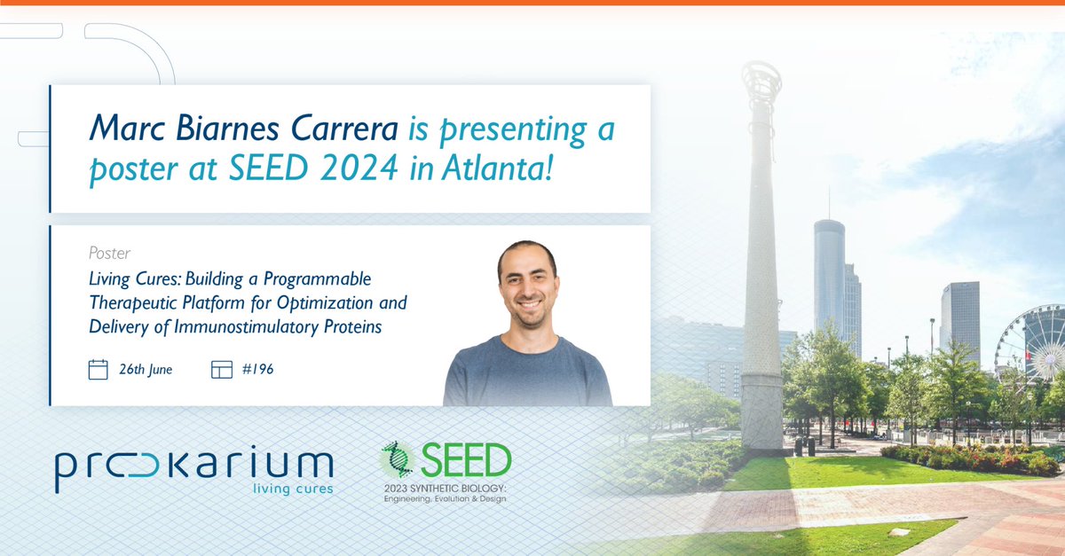 Marc Biarnes Carrera, Head of Discovery, Synthetic Biology, will be presenting a poster at SEED on Wednesday the 26th June.