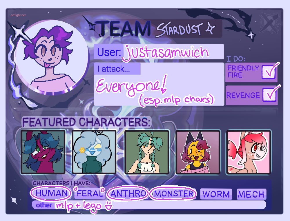 ooo u wanna artfight me sooo baaad