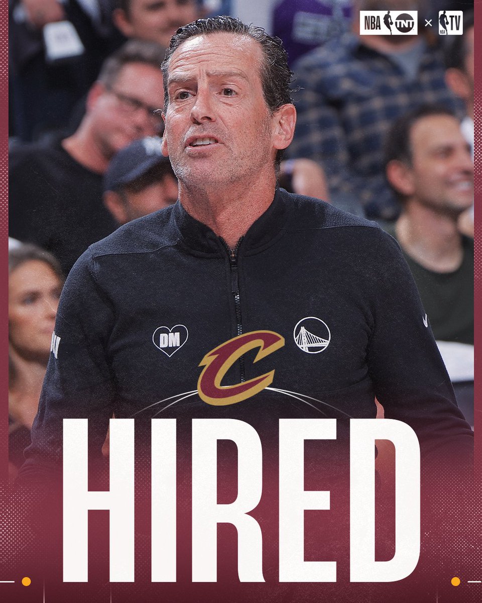 NBATV's tweet photo. The Cavaliers are hiring Golden State assistant Kenny Atkinson as the franchise’s next head coach, per @wojespn https://t.co/64gJF331QQ