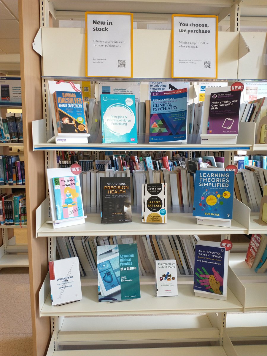 We're always looking for ways to improve and expand our collection and it's not just fiction we've been getting in recently.

Browse the list for books for your speciality. Don't find anything? Let us know what we can do to help.

nehealthlibraries.on.worldcat.org/myPersonalList…