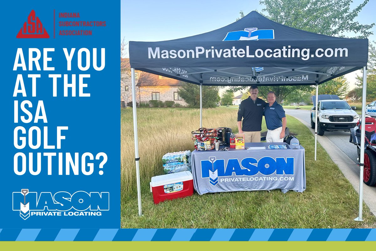 PrivateLocating's tweet photo. ⛳️ Join us today at the Indiana Subcontractors Association Golf Outing! Find Miles Stacey and Roy Overton at hole #4 on the course for some refreshments and snacks! 🏌️♂️ #GolfDay #ISAOuting #TeamMPL https://t.co/LJH4FUMfF9