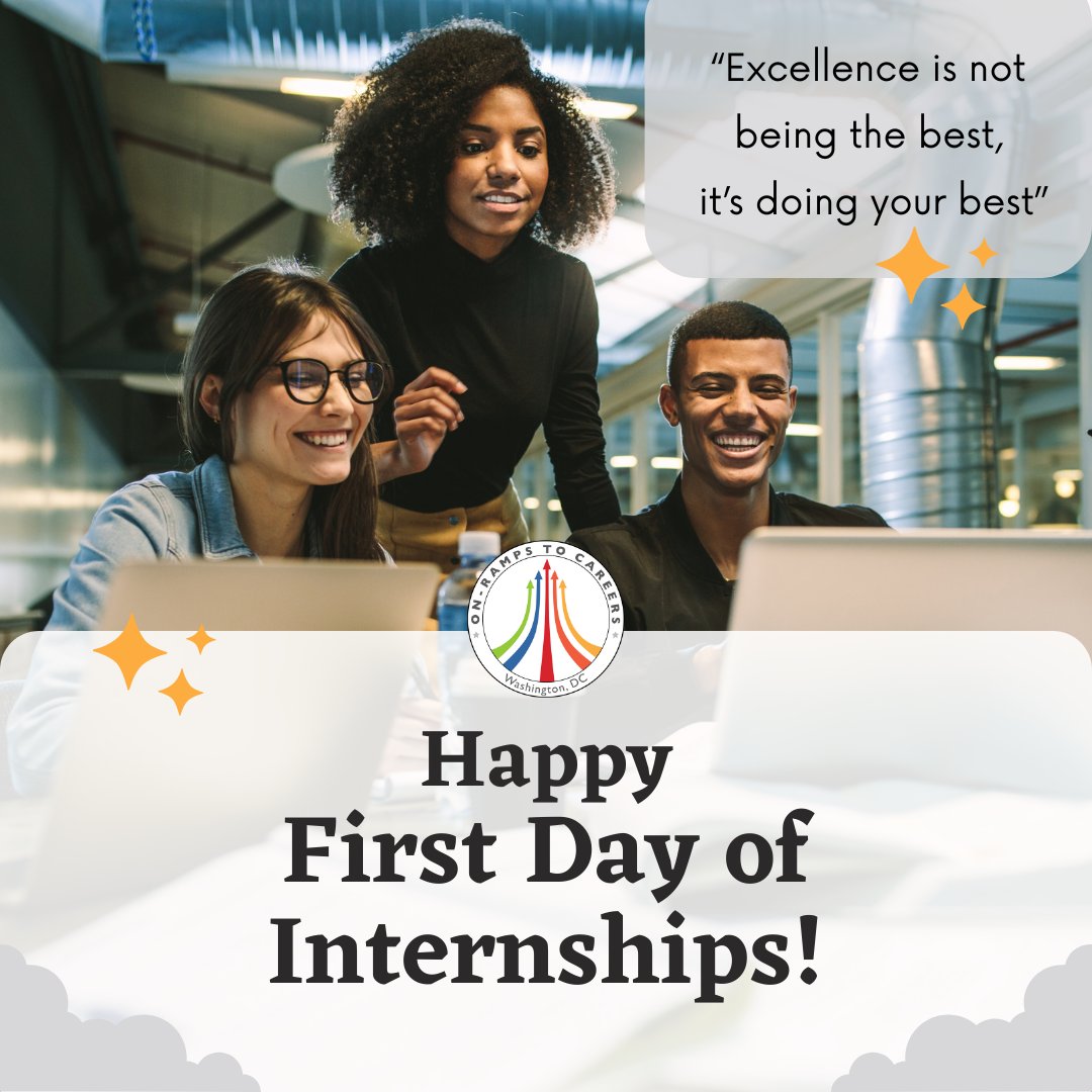 "Excellence is not being the best, it's doing your best."  
On-Ramps has over 300 interns starting the 1st day of STEM internships!  We know they will demonstrate excellence as they begin their 6 week journey building skills to advance their careers
#BeExcellent @MBSYEP <a href="/OSSEDC/">OSSE</a>