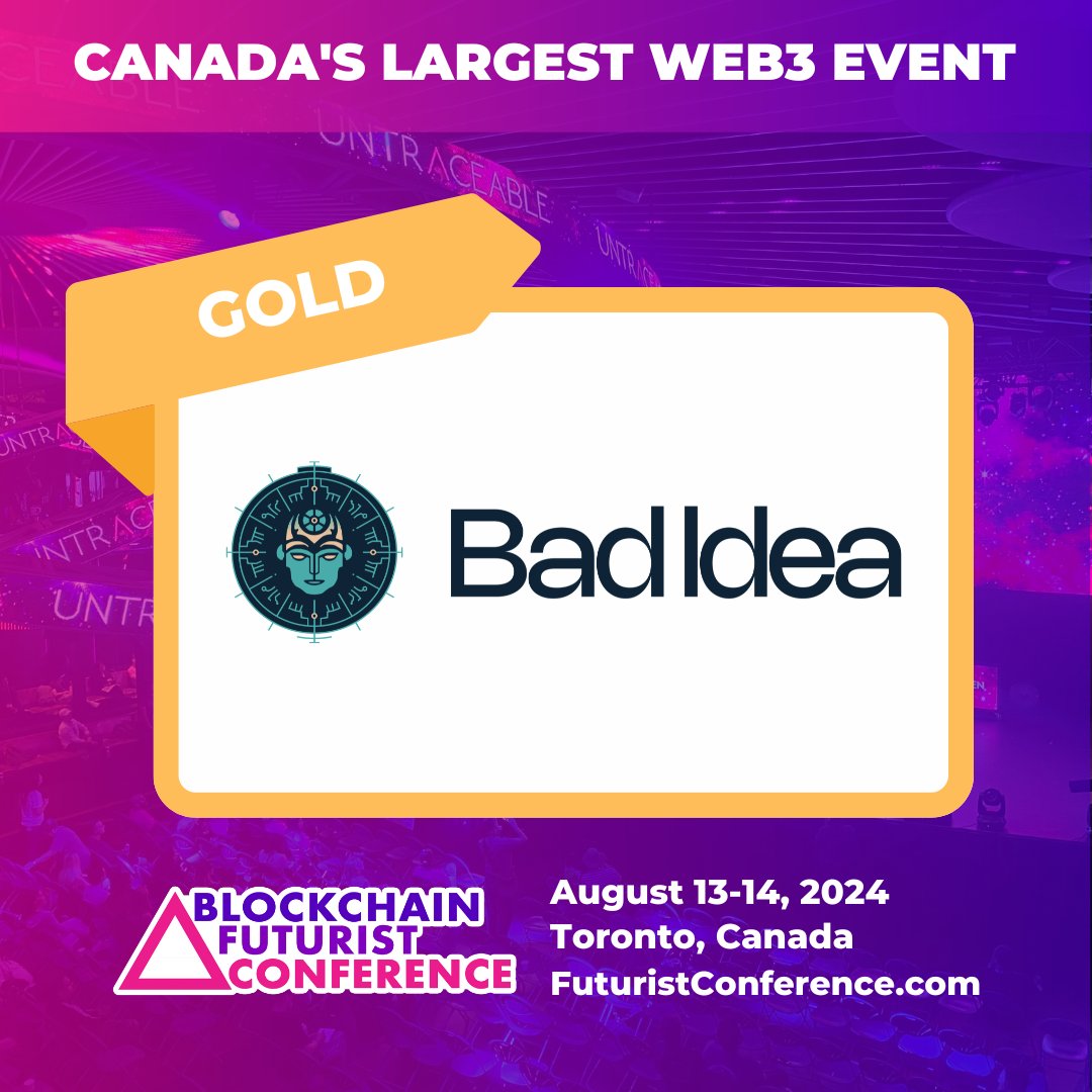 Futurist_conf's tweet image. ⭐️ Bad Idea AI is making the future possible ⭐️

@badideaai is an Official Gold Sponsor of @Futurist_conf - Canada’s Largest Web3 Event!

👉 Come see them at #Futurist24
🗓 August 13-14, 2024
📍 Toronto, Canada
🎟️ futuristconference.com

Your future will thank you🔮