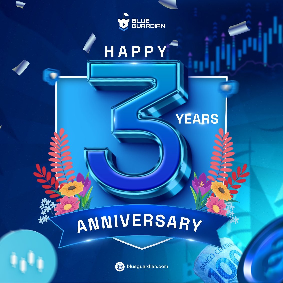 LFunded's tweet photo. Let's celebrate @BlueGuardiancom's 3rd year in the industry 💙

$50.000 Blue Giveaway 💙

🔹Follow @BlueGuardiancom, @BaintzCEO and @LFunded
🔹Like & RT. 
🔹Tag your friends. 

USE: SALE30 CODE FOR 30% DISCOUNT and join BlueGuardian Family!

#Blueguardian #GIVEAWAYS