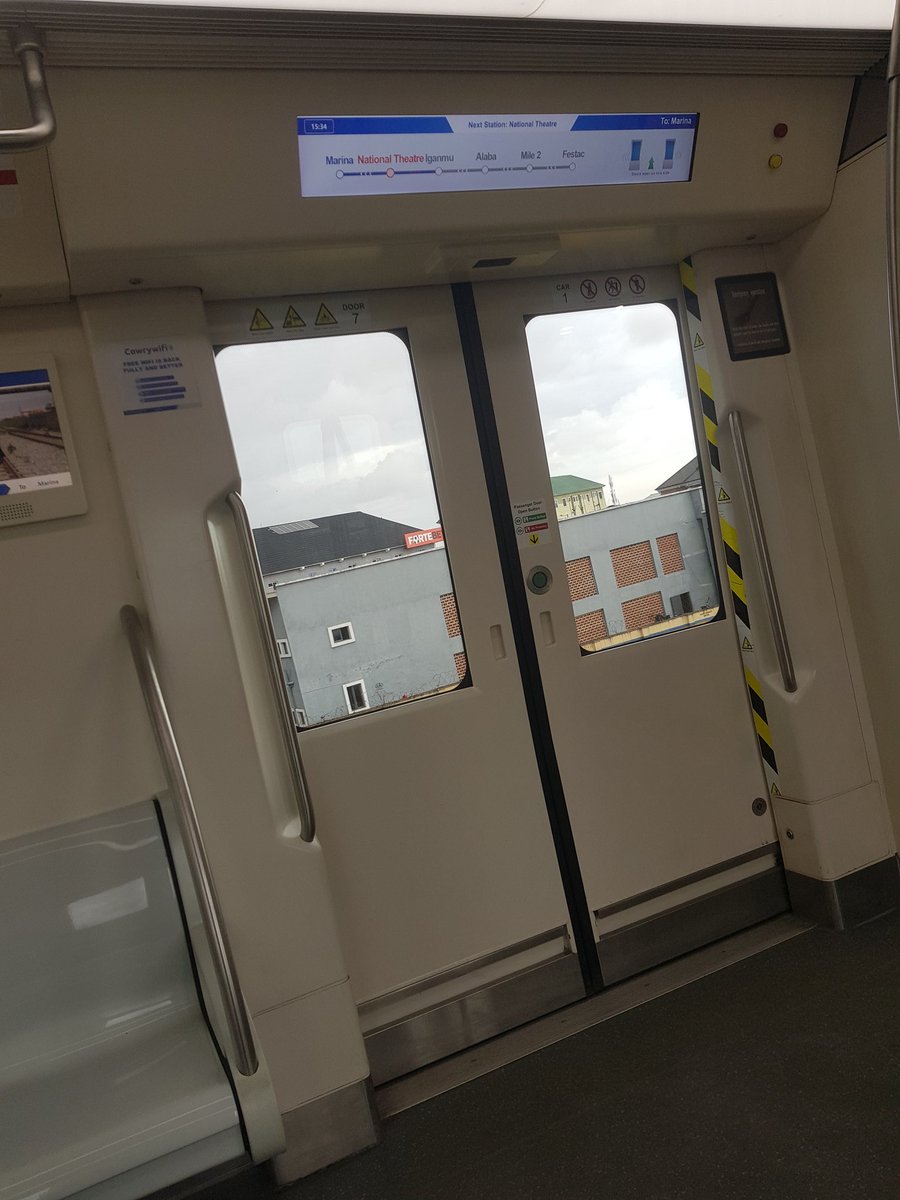 sama_on_point's tweet photo. @Lamataonline, some #LagosBlueLine staff at the Mile-2 station instructed/warned some passengers against taking pictures on the train. This almost led to a scene inside the train on the trip to Marina.
What's the reason for this "no pictures" directive? @Mr_JAGs https://t.co/4uiPJ5eoGF