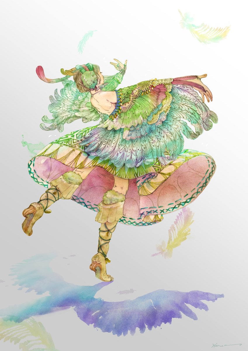 「クリマで大きく飾っていた絵です。 『彼女の祈り』 シャープペンシル/Photos」|渡邊 春菜のイラスト