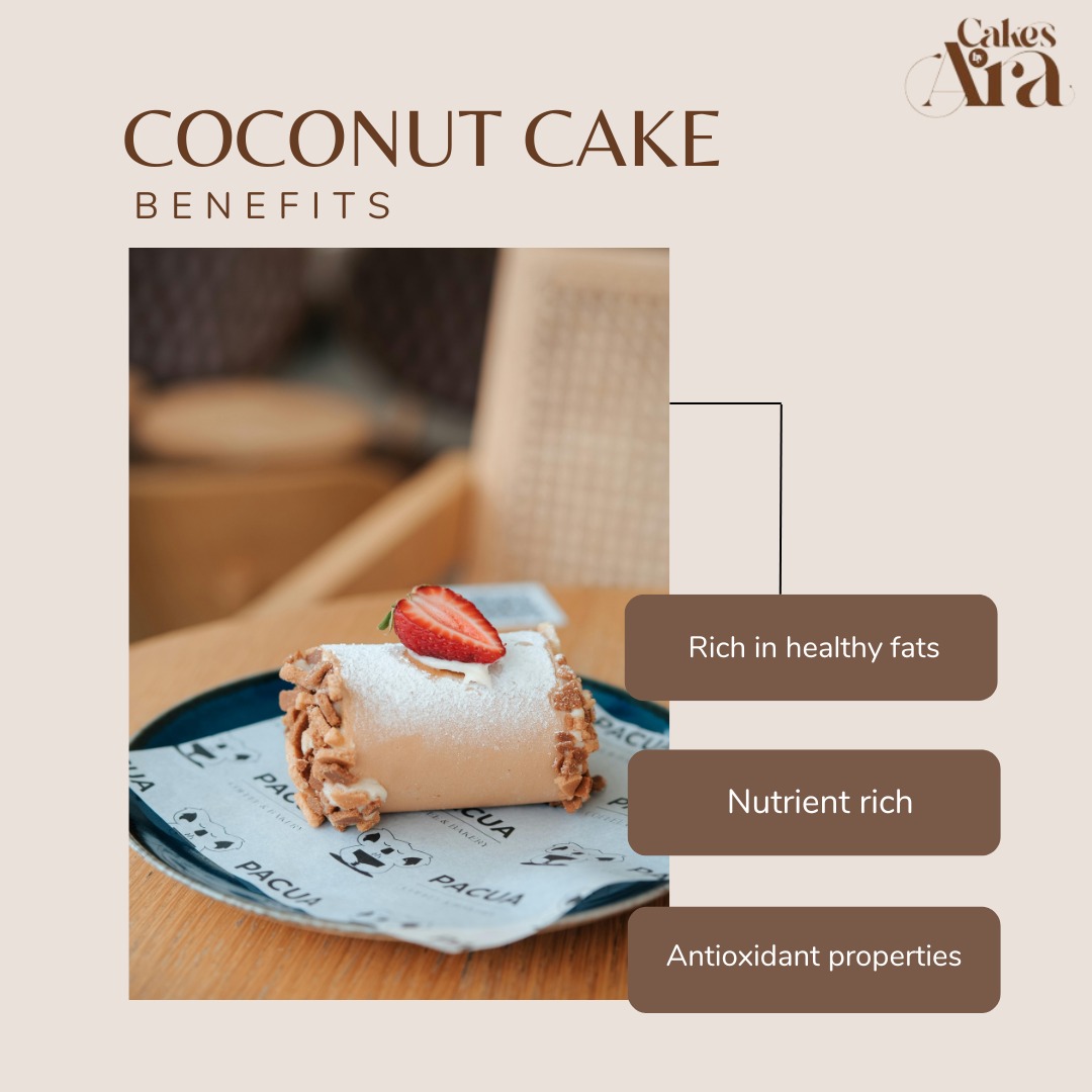 Today we're reviewing the health benefits of a less popular cake flavour - coconut cake😊

Would you like to try it out?
Shoot us a DM to make an order.
Cake prices are available in our pinned tweet.