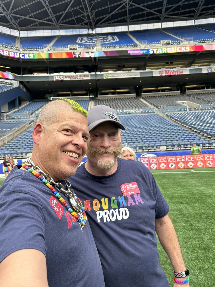 What a fabulous evening at a Sounders Pride Match on Sat w/ my Daddy and a big win. I Love our club. #EBFG