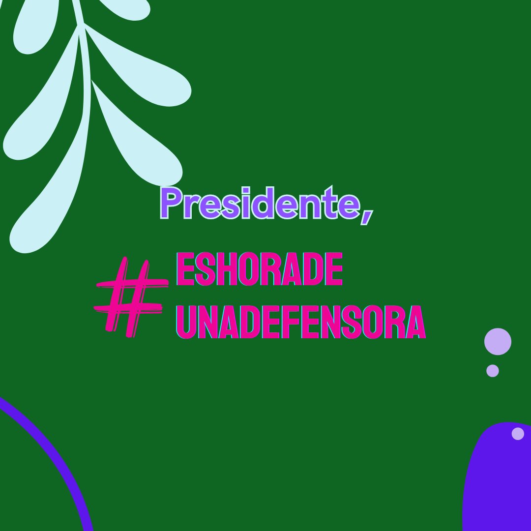 #EsHoraDeUnaDefensora Criterios que debería tener la terna de candidatas para dirigir la <a href="/DefensoriaCol/">Defensoría del Pueblo</a>:

1⃣ Inclusión de mujeres
2⃣Formación y experiencia específica en DD. HH.
3⃣Compromiso con la protección de derechos y la construcción de paz
4⃣Independencia frente al Estado