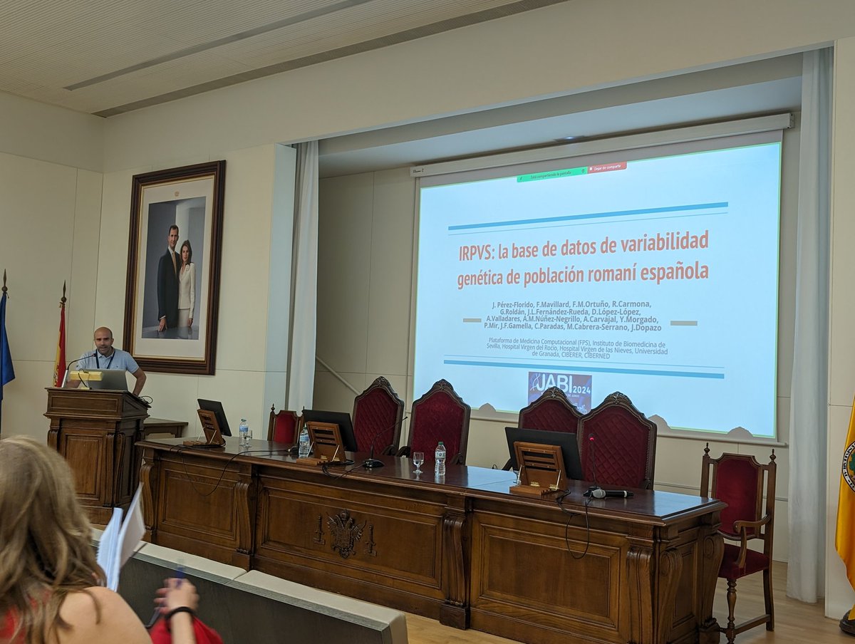 Joaquin Dopazo (@xdopazo) on Twitter photo <a href="/jpflorido/">Javier Pérez Florido</a> presenta uinnovadora iniciativa (<a href="/ibis_sevilla/">IBiS</a> <a href="/CIBERER/">CIBERER</a> <a href="/FProgresoysalud/">Fundación Progreso y Salud</a>) de caracterización de la variabilidad genética de la población romaní española y su utilidad en el tratamiento de enfermedades hereditarias en dicha comunidad <a href="/AEGHgenetica/">Asociación Española de Genética Humana (AEGH)</a> <a href="/jpflorido/">Javier Pérez Florido</a> presenta uinnovadora iniciativa (<a href="/ibis_sevilla/">IBiS</a> <a href="/CIBERER/">CIBERER</a> <a href="/FProgresoysalud/">Fundación Progreso y Salud</a>) de caracterización de la variabilidad genética de la población romaní española y su utilidad en el tratamiento de enfermedades hereditarias en dicha comunidad <a href="/AEGHgenetica/">Asociación Española de Genética Humana (AEGH)</a>