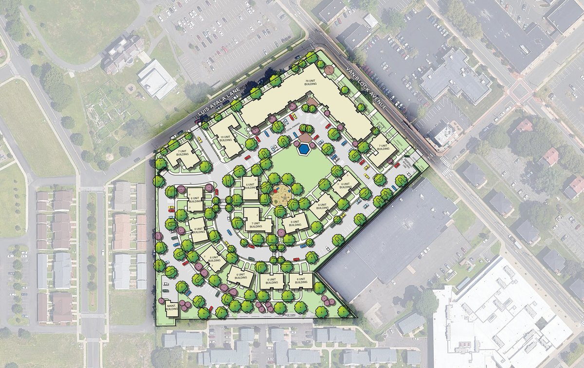 FHIStudio's tweet photo. Thrilled to announce the MLK Apartments redevelopment in Hartford is underway! With @Crosskey_Arch, we've designed a vibrant site featuring a central green, playscape, pedestrian boulevard, and 155 affordable units. 
Read more about this exciting project: https://t.co/2QSk6mgJys https://t.co/myuGi1onU4